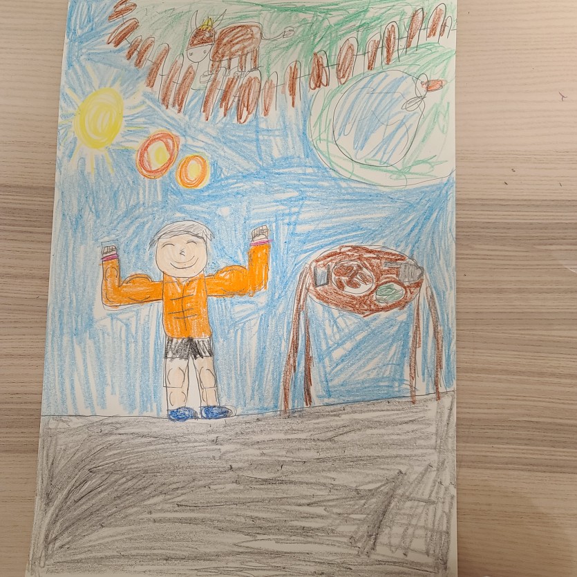 고기를먹으면근육빵빵맨