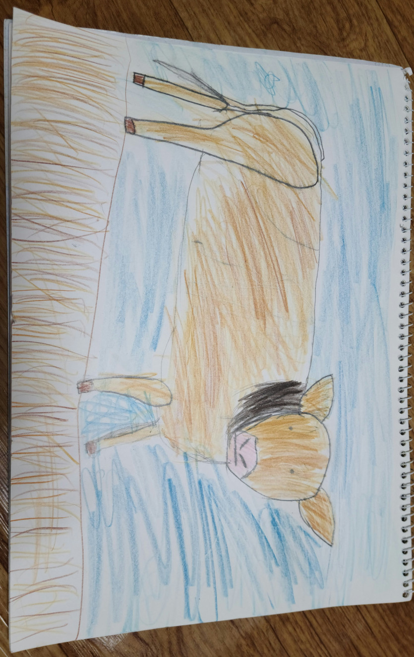 가을들판에서.친구를.기다리는.송아지