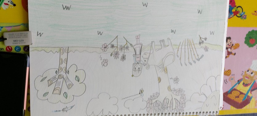 밖에서  맛있는풀을띁고있어요